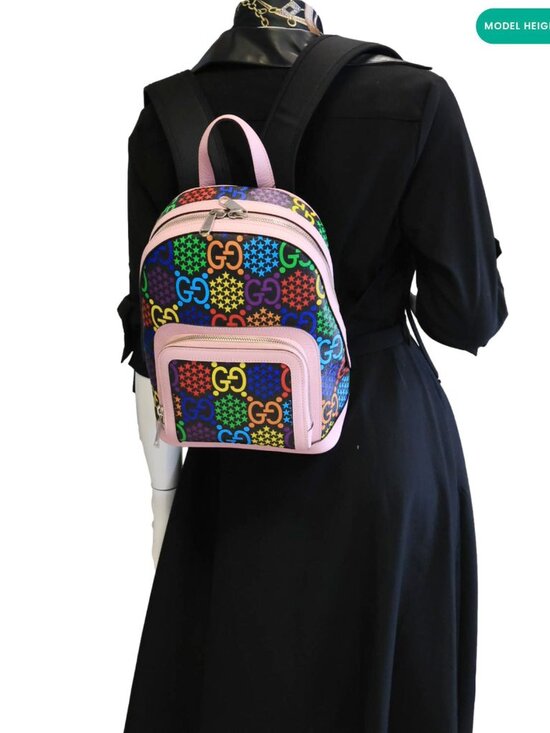 Gucci  Psychedelic GG Supreme Monogram Canvas Backpack Bag Multicolor 601296 main image 5